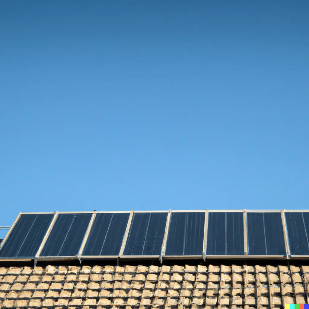 A sunlit rooftop with solar panels, representing the benefits of solar installations, including lowered bills, energy independence, and environmental sustainability.