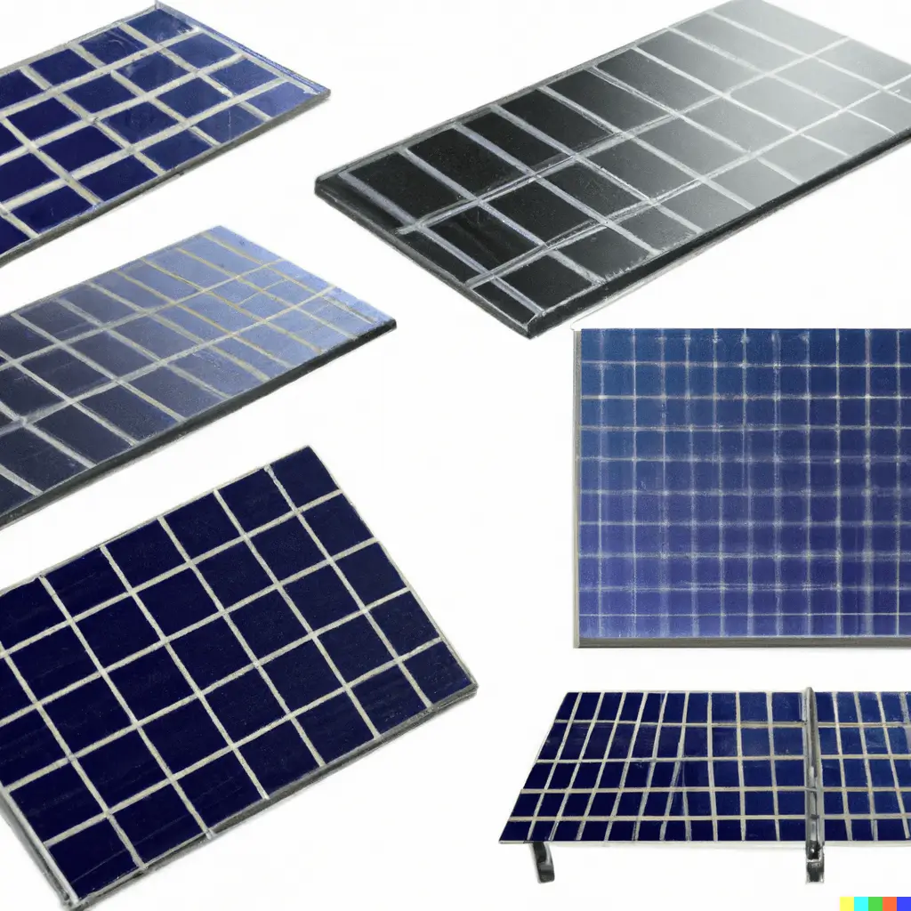 A selection of different solar panels, including monocrystalline, polycrystalline, and thin-film options, representing the variety and choices available for solar panel installations.